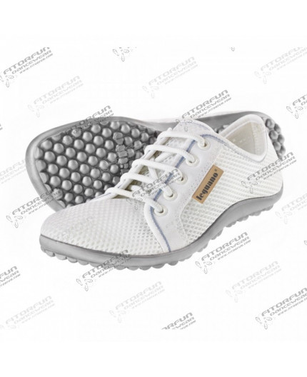 Leguano Aktiv Barfußschuh weiß Schnürschuh