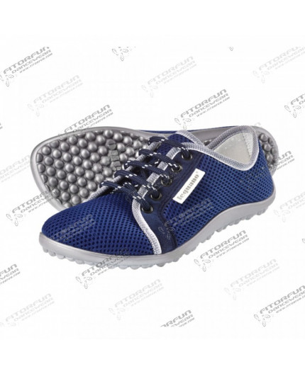 Leguano Aktiv Barfußschuh ozeanblau Schnürschuh