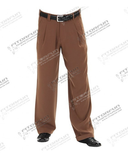 H.K. Mandel Swinghose braun, Boogiehose, Bundfalte