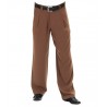 H.K. Mandel Swinghose braun, Boogiehose, Bundfalte