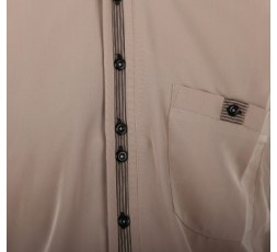 H.K. Mandel Hemd Microfaser bügelfrei, beige, Tanzhemd