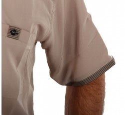 H.K. Mandel Hemd Microfaser bügelfrei, beige, Tanzhemd