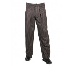 H.K. Mandel Boogiehose blau, Bundfaltenhose