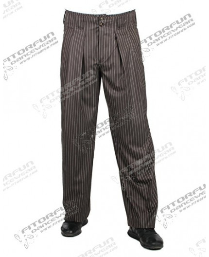 H.K. Mandel Boogiehose blau, Bundfaltenhose