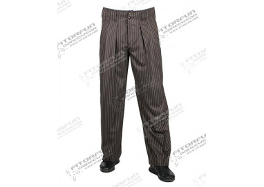 H.K. Mandel Boogiehose blau, Bundfaltenhose