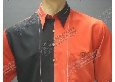 Hemd Kurzarm schwarz/terracotta - 1177M7K