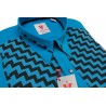 Hemd Kurzarm cyan blau gemustert gemustert - 4473L150K