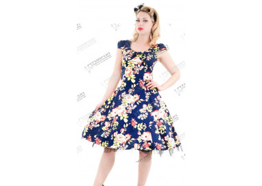 Petticoatkleid 50er Jahre, Fifties, Vintage Flowers Dress 6645 H & R London handrlondon Hearts&Roses, Pin Up Rockabilly