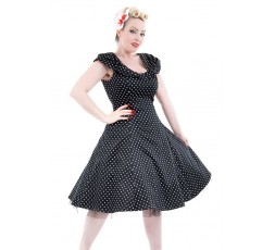 Petticoatkleid 50er Jahre, Fifties, Off Shoulder Dress, polka dots, 6847, Hearts of Roses, Vintage Mode