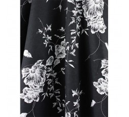 Petticoatkleid 50er Jahre, Fifties, Black White Floral Tea Dress 6690 H & R London handrlondon, Hearts&Roses