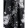 Petticoatkleid 50er Jahre, Fifties, Black White Floral Tea Dress 6690 H & R London handrlondon, Hearts&Roses