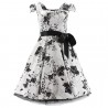 Petticoatkleid 50er Jahre, Fifties, White Black Floral Tea Dress 6690 H & R London handrlondon, Hearts&Roses