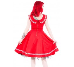 Petticoatkleid 50er Jahre, Fifties, Sailor Dress, Rot, 6893 H & R London handrlondon Hearts&Roses