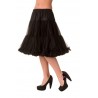 Banned Lifeforms Petticoat schwarz 236, 26 inch, 66 cm, Rüsche, 2-lagig. Chiffon weich
