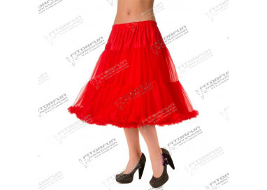 Banned Lifeforms Petticoat rot 236, 26 inch, 66 cm, Rüsche, 2-lagig. Chiffon weich
