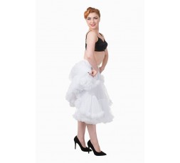 Banned Lifeforms Petticoat weiß 236, 26 inch, 66 cm, Rüsche, 2-lagig. Chiffon weich