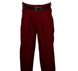 H.K. Mandel Boogiehose weinrot Bundfaltenhose 50er 301711