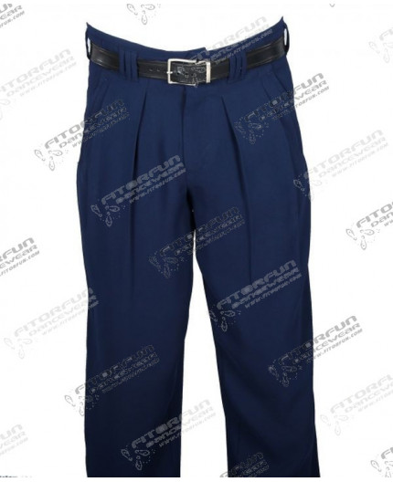 H.K. Mandel Boogiehose navy Bundfaltenhose 50er 301711