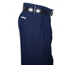 H.K. Mandel Boogiehose navy Bundfaltenhose 50er 301711