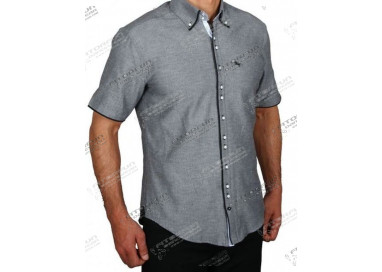 H.K. Mandel Tanzhemd Designerhemd SlimFit 31549 grau Kurzarm