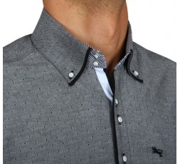 H.K. Mandel Tanzhemd Designerhemd SlimFit 31549 grau Kurzarm