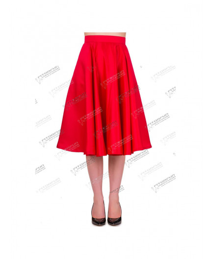 Petticoarock 50er Jahre, Fifties, rot Tellerrock