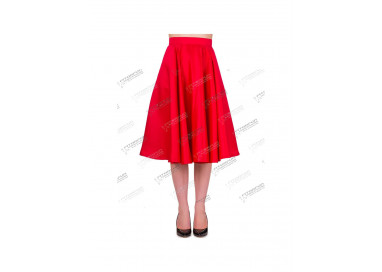 Petticoarock 50er Jahre, Fifties, rot Tellerrock