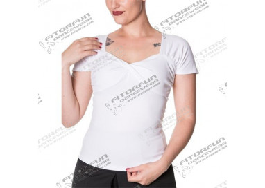 Banned Shirt she-who-dares-weiss, 50er Jahre, Fifties, Top, 1095 Banned Apparel