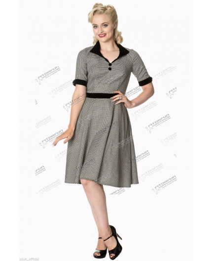 Petticoatkleid 50er Jahre, Fifties,  dogtooth-swept-of-her-feet-5142, Banned Apparel, Dancing Days