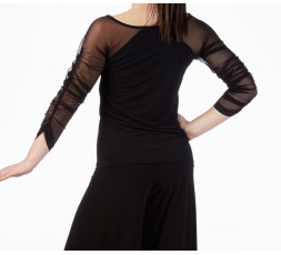 so-danca-top-elastisch-schwarz-e11184-ärmel-transparent-gerafft