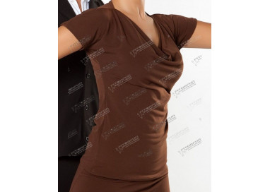 intermezzo-damen-top-wwasserfall-elastisch-rot-6284- Ballroom Tanztop, Lateintop, Standa