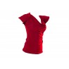 intermezzo-damen-top-wwasserfall-elastisch-rot-6284- Ballroom Tanztop, Lateintop, Standa