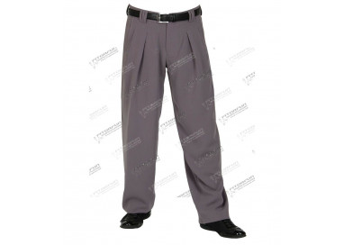 H.K. Mandel Boogiehose grau, Bundfaltenhose Phönix