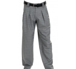 H.K. Mandel Boogiehose kariert Bundfaltenhose 50er