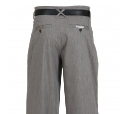 H.K. Mandel Boogiehose grau, Bundfaltenhose, Fifties 301722