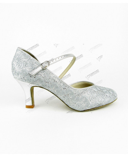 So Danca BL 504 Tanzschuhe 6cm Standardschuhe-silber-Salsa
