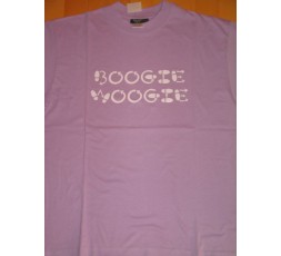T-Shirt helles violett Boogie Woogie Steps Gr. L (HA-TSH-Step-FLV)