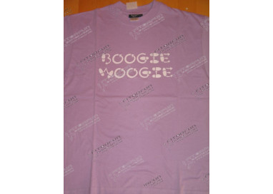 T-Shirt helles violett Boogie Woogie Steps Gr. L (HA-TSH-Step-FLV)