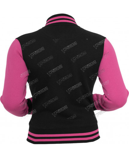 urban-classics-2-tone-collegejacke-ladies-schwarz-pink-tb218