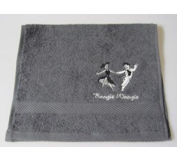 Gästetuch Tanzpaar Boogie Woogie seitlich (TP-GT-grau-NN-SK1)