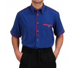 H.K. Mandel Tanzhemd royalblau Designerhemd