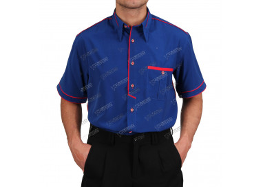 H.K. Mandel Tanzhemd royalblau Designerhemd