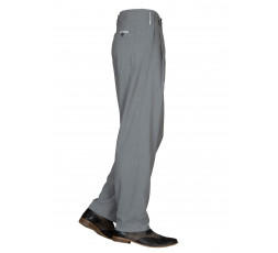 H.K. Mandel Boogiehose grau, Bundfaltenhose, Fifties 301717