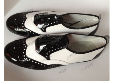 Bleyer-Tanzschuhe-7134-102-Lack-Boogie-Woogie-Swing-schwarz-weiss