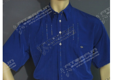 Hemd Kurzarm blau - 03043MK