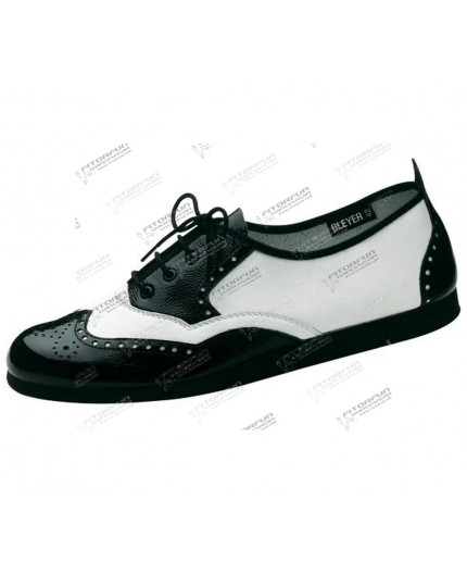Bleyer-Tanzschuhe-7134-102-Lack-Boogie-Woogie-Swing-schwarz-weiss