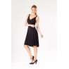 Tanzkleid elastisch schwarz oder rot (E10993)