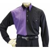 Hemd Langarm schwarz/lila - 1134ML