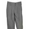 H.K. Mandel Boogiehose grau Bundfaltenhose 50er 301717