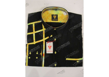 Hemd Langarm schwarz/gelb - 1000L03 L